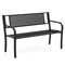 Outdoor Metal Garden Bench 50" with Ergonomic Patterned Backrest
